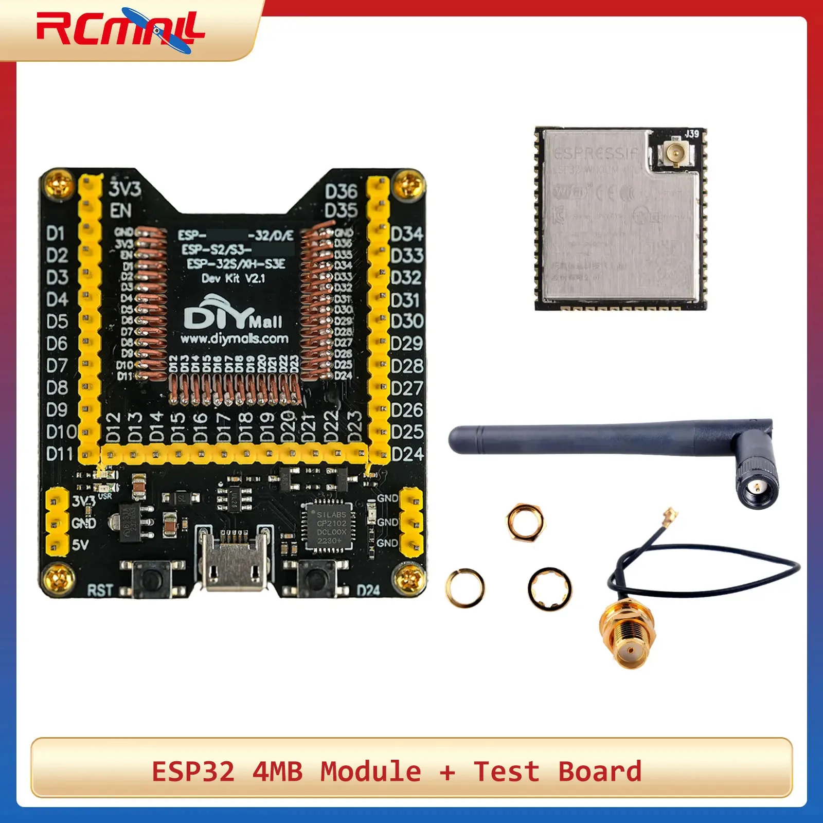 ESP32-WROOM-32U 4MB…