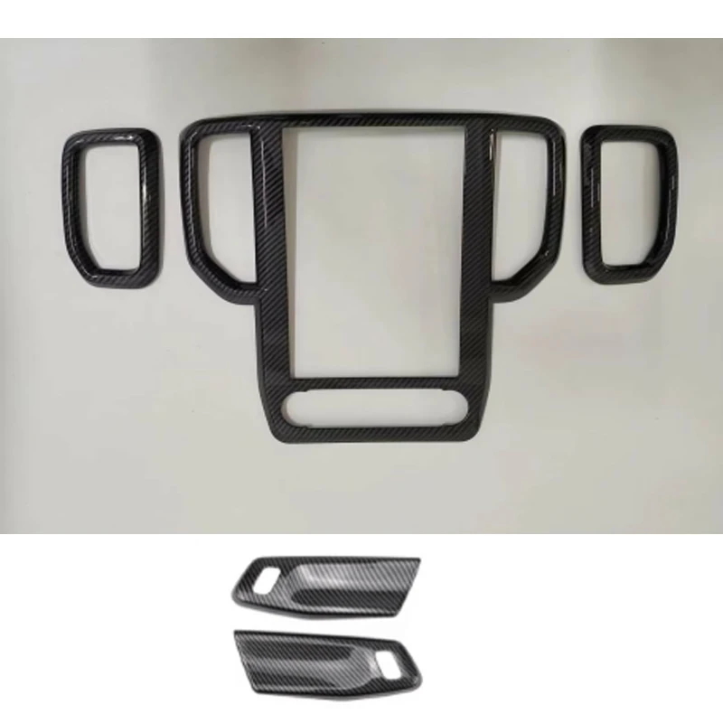 For Ford Ranger T9 2023 Carbon Fiber Look Car Interior Cover Trim Decoration Auto Accessories