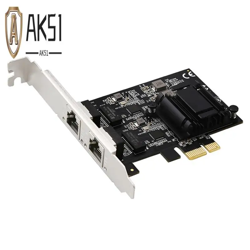 

AK51-PCIE To 2-Port 2.5G Gigabit Network Card Server Desktop Soft Routing 2500M High-Speed RJ45 RTL8125BG