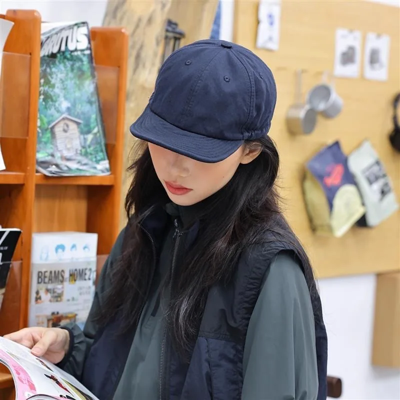 Japanese-style soft-brim sun hat, summer short-brim baseball cap, retro versatile American-style hip-hop small-brim hat