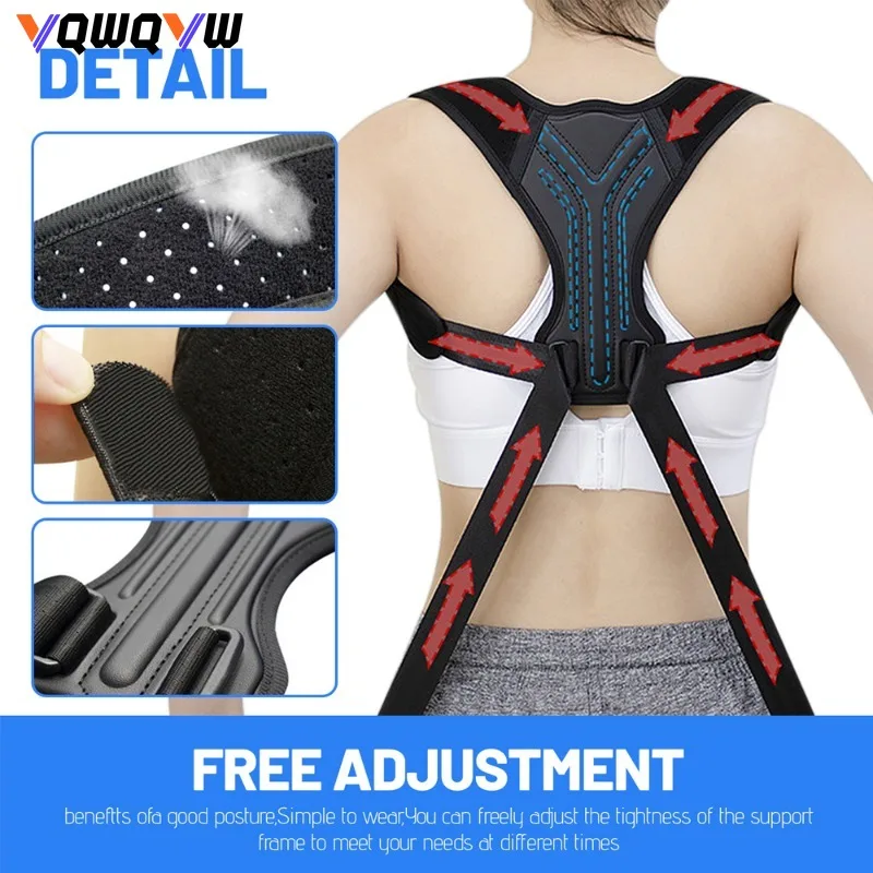 1Pcs Back Support Belt for Humpback Correction,Adjustable Posture Corrector for Women and Men, Spine Pain Relief Brace