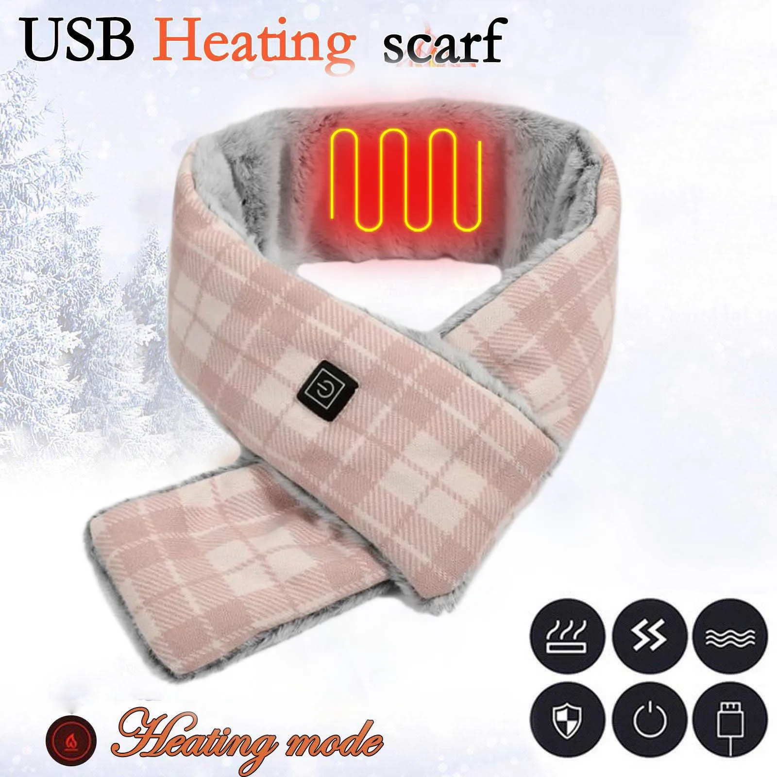 Intelligent Heating Scarves Heating Intelligent Heating Scarf Shawls Neck Warm Cold For Men And Women Light Weight Neck Scarf