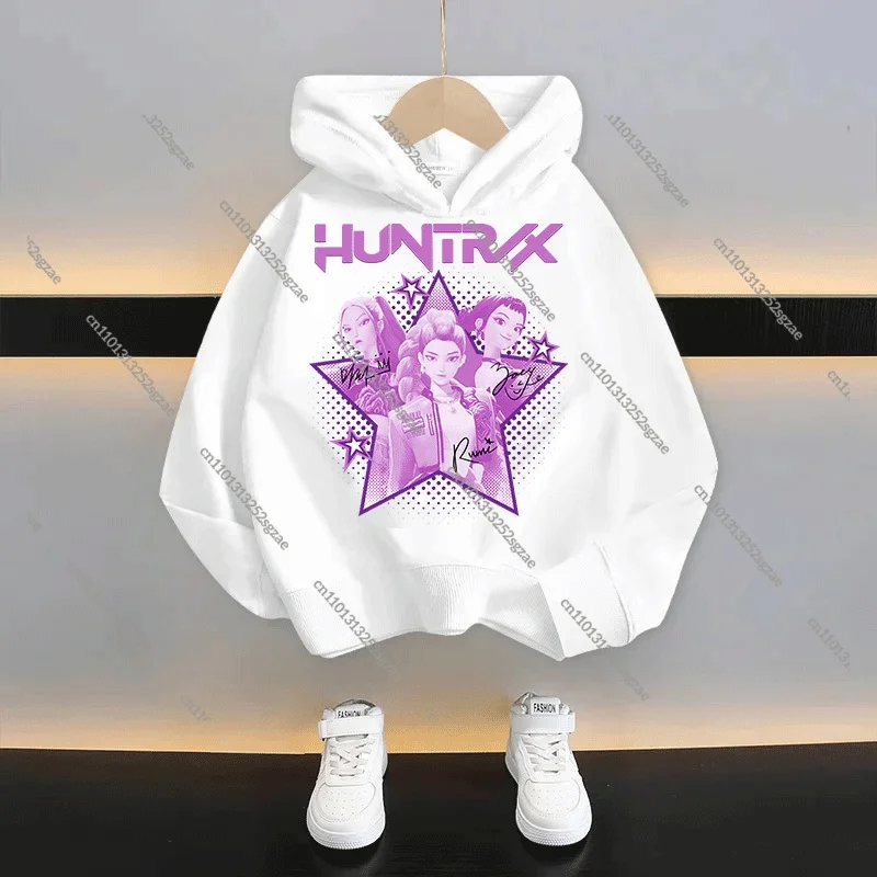 

New 2025 KPop Demon Hunters Kids Hoodie: Cartoon Character Hooded Sweatshirt For Boys & Girls Casual Comfy Top