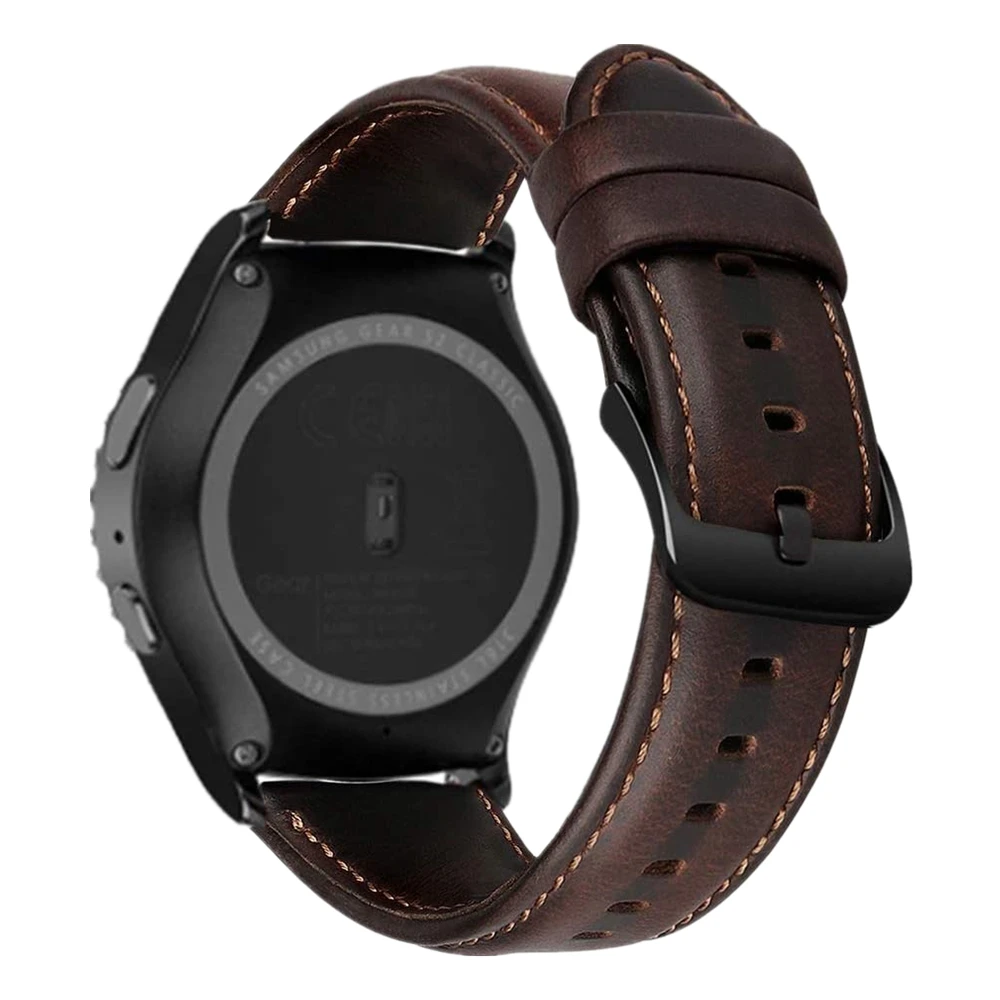 

For Samusng Galaxy Watch Active 2 40mm 44mm Bracelet 20mm 22mm Leather Band For Samsung Galaxy Watch 46mm/Gear S3 Wrist Strap