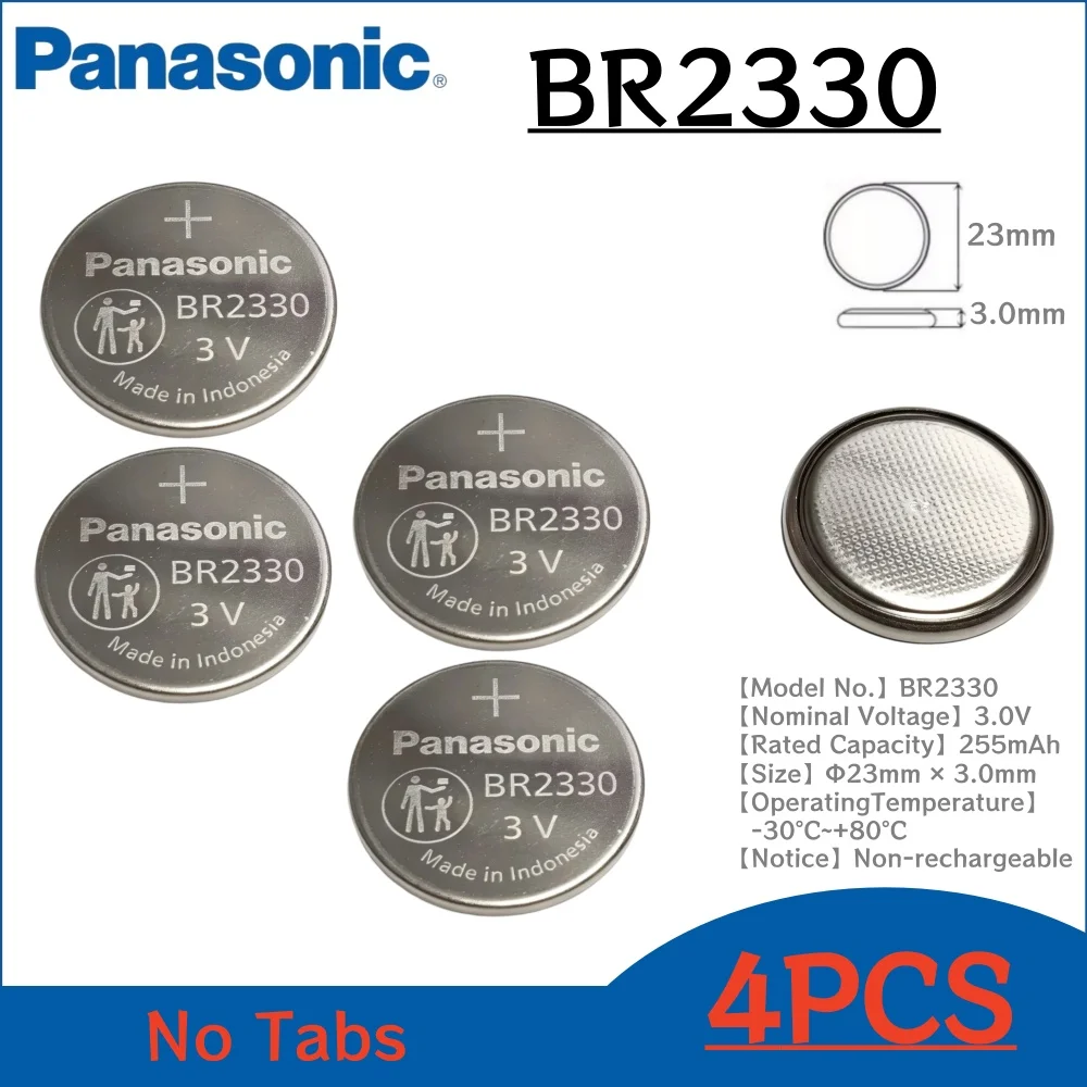2-10Pcs Panasonic BR2330 3V Button Cell Battery CR2330 ECR2330 2330 Car Remote Control LED Flash Card Installed Coin Batteries