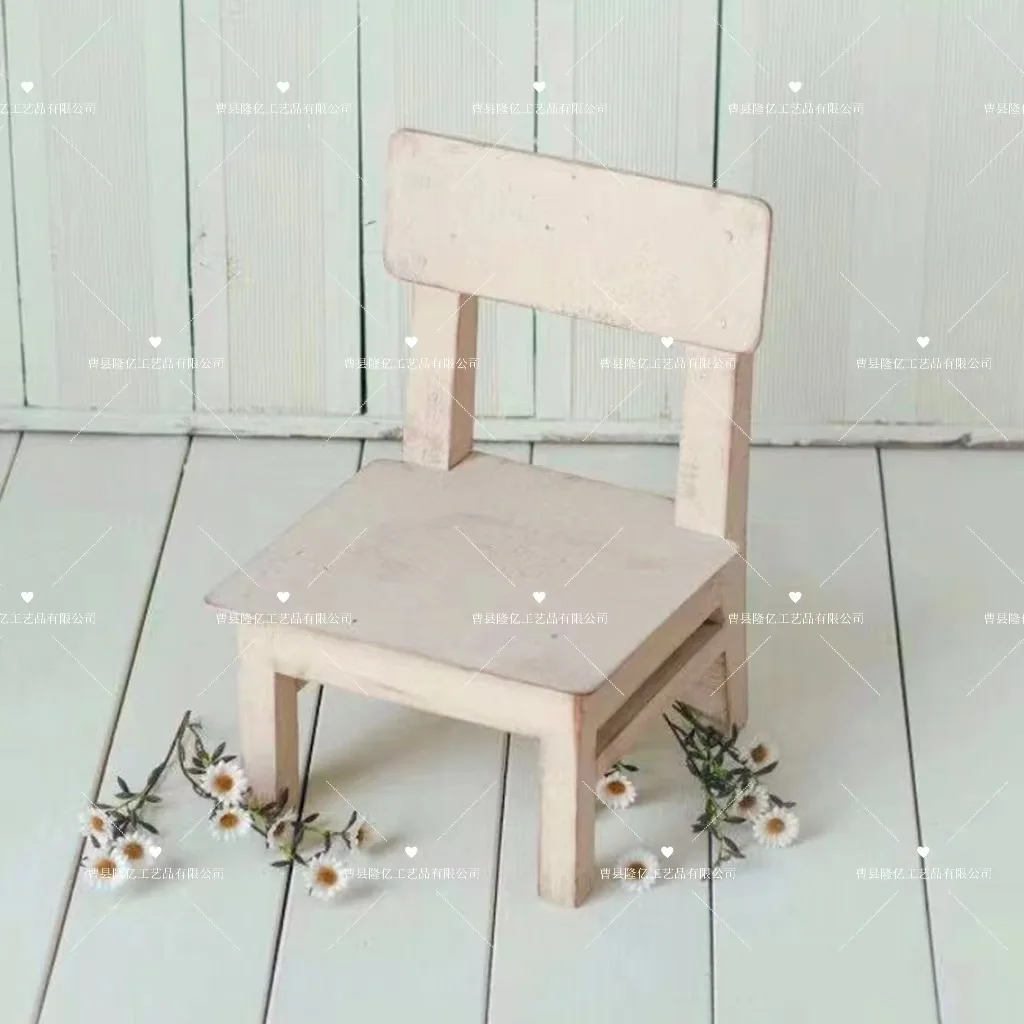 Baby Photography Pops Full Moon DIY Auxiliary Props Wooden Chair For Studio Baby Shooting Props Baby Chair