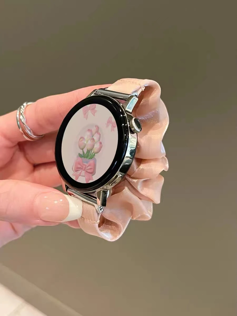 20 22mm cinturino elastico per Samsung Galaxy Watch 6 3 4 5 43/47mm 41/45mm Active Fabric Scrunchie Loop 40/44mm per Amazfit GTR Band