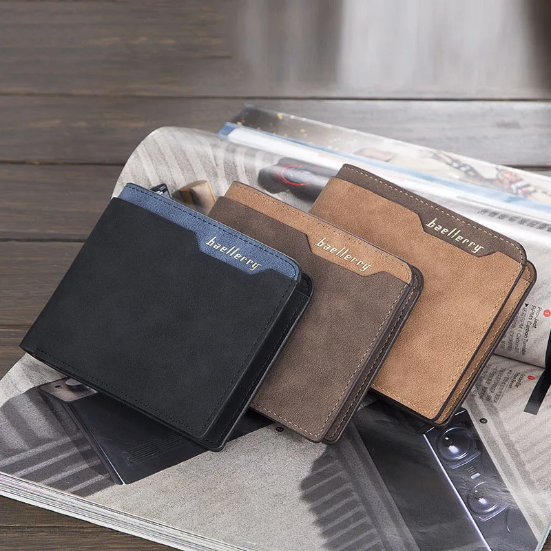 

2025 мужской кожаный кошелек большой емкости, маленький кошелек с несколькими слотами для фотографий, модный винтажный кошелек, кошельки, держатель для карт