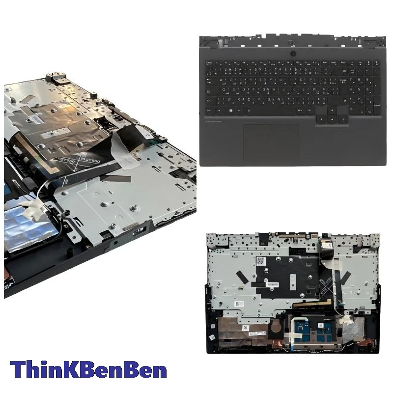 

French Arabic Black Keyboard Upper Case Palmrest Shell Cover For Lenovo Legion 5 15IMH05 15ARH05 H Y7000 R7000 2020 5CB0Z27706