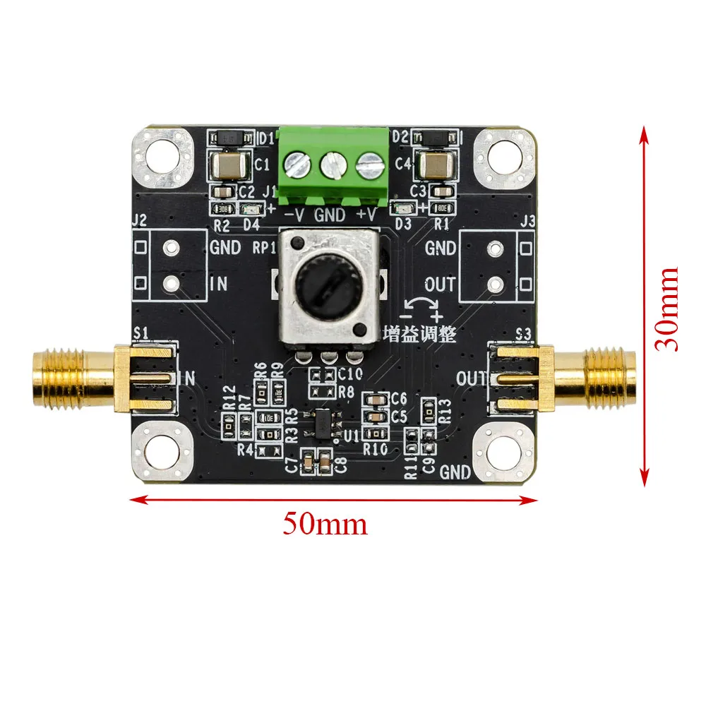 AD8065 High-Speed FET Op-Amp Module Ultra-Low Bias Current, Adjustable Gain Amplifier Board Wideband 50MHz