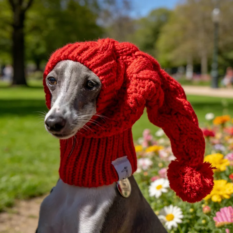 

Whippet Italian Greyhound Knitted Pet Hat Warm Cute Dog Knit Cap Winter Pet Headwear for Small Dogs Wholesale Hot Sale