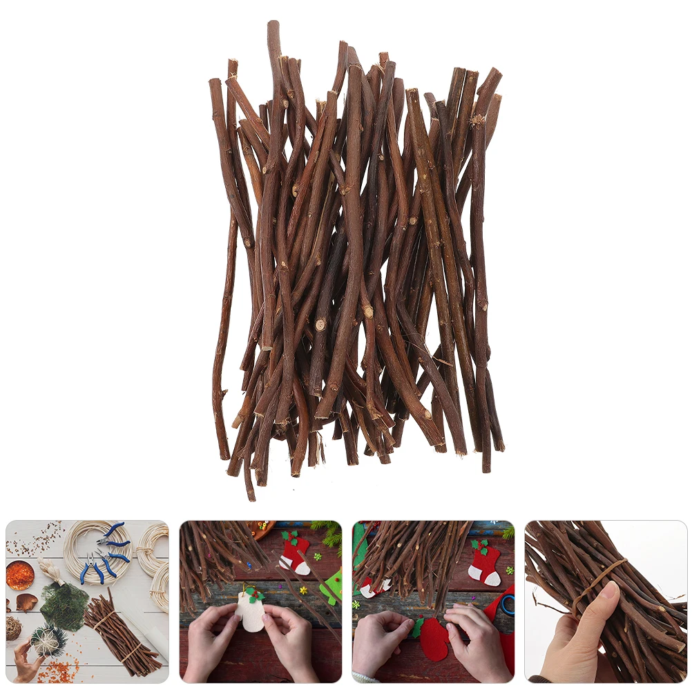 

50 Pcs Log Tree Branch Decoration Crafts Hardwood Sticks DIY Accessories Twigs for Miss