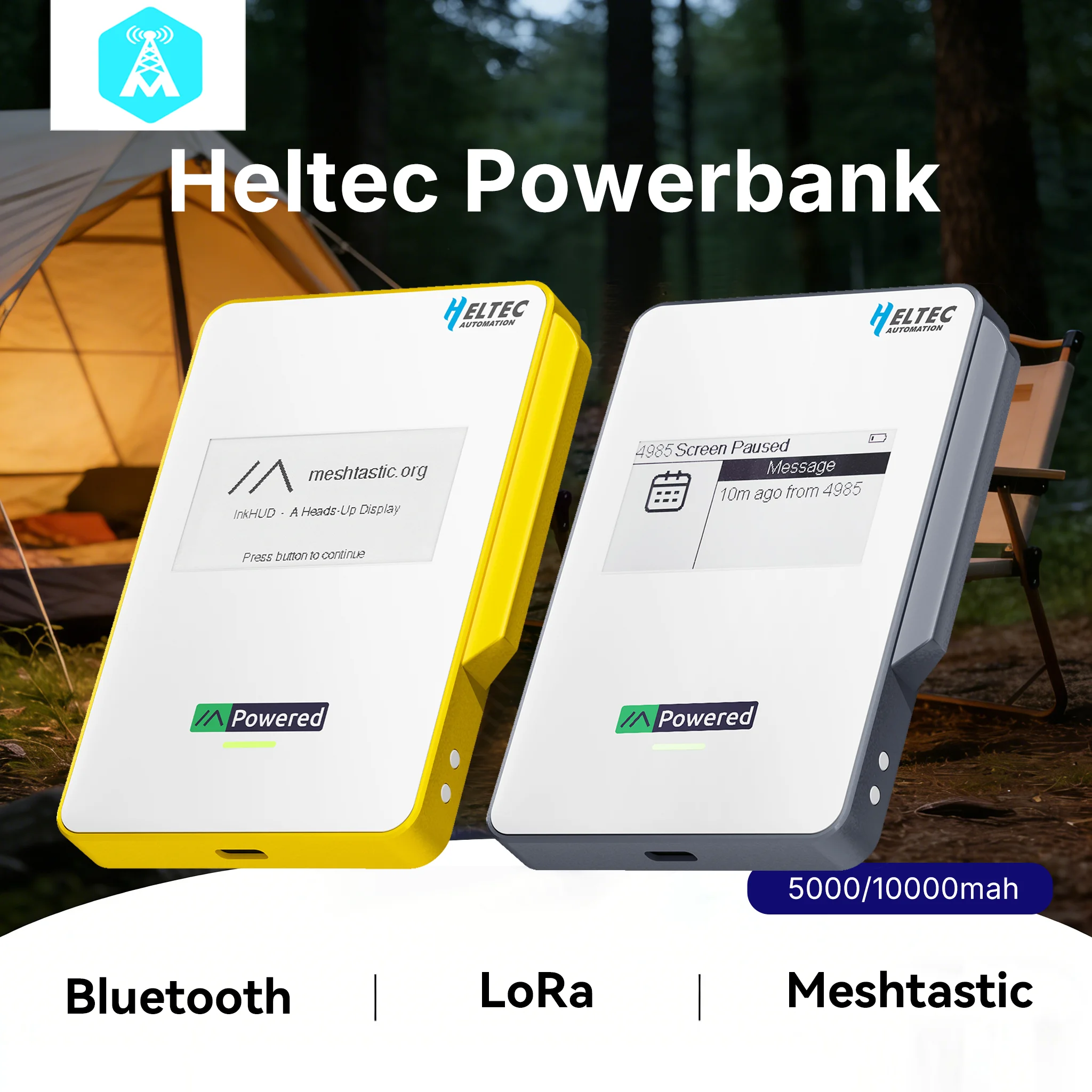 Heltec MeshPocket 5000/10000mAh Qi2 Magnetic Charging Power Bank Meshtastic 15W Wireless Fast Charge With BLE LoRa for iPhone17