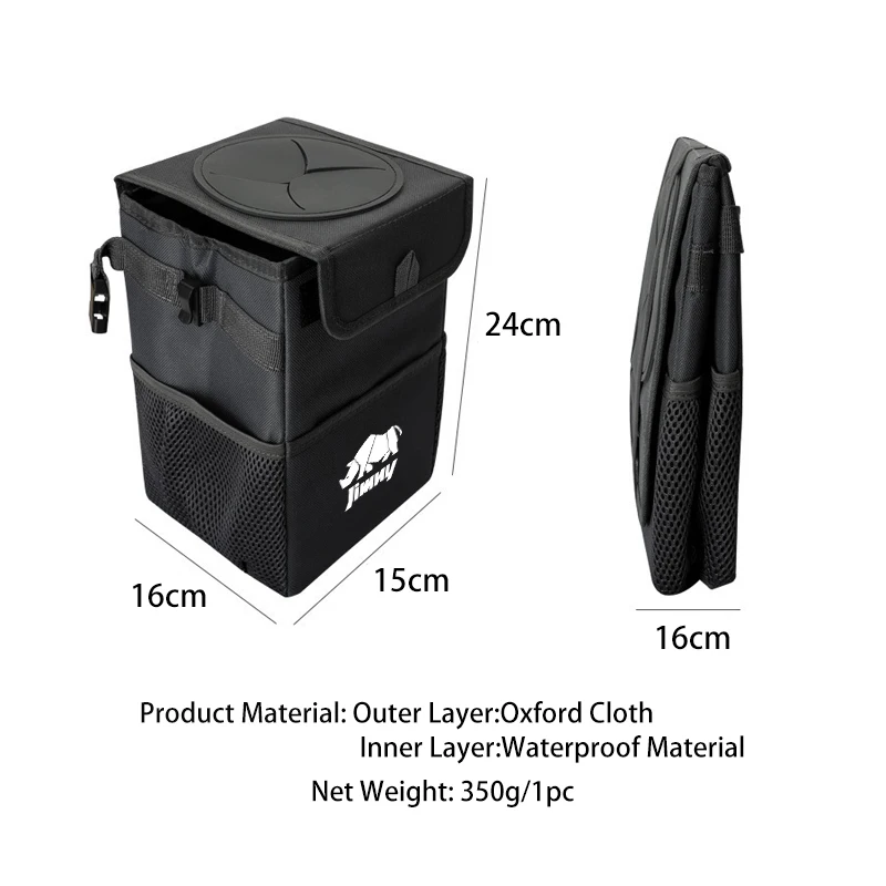 Oxford Cloth Waterproof Trash Can For Suzuki Jimny Swift Grand Vitara Ignis DZire Alto Baleno Spacia Xbee Swace Across S-Presso - view 6