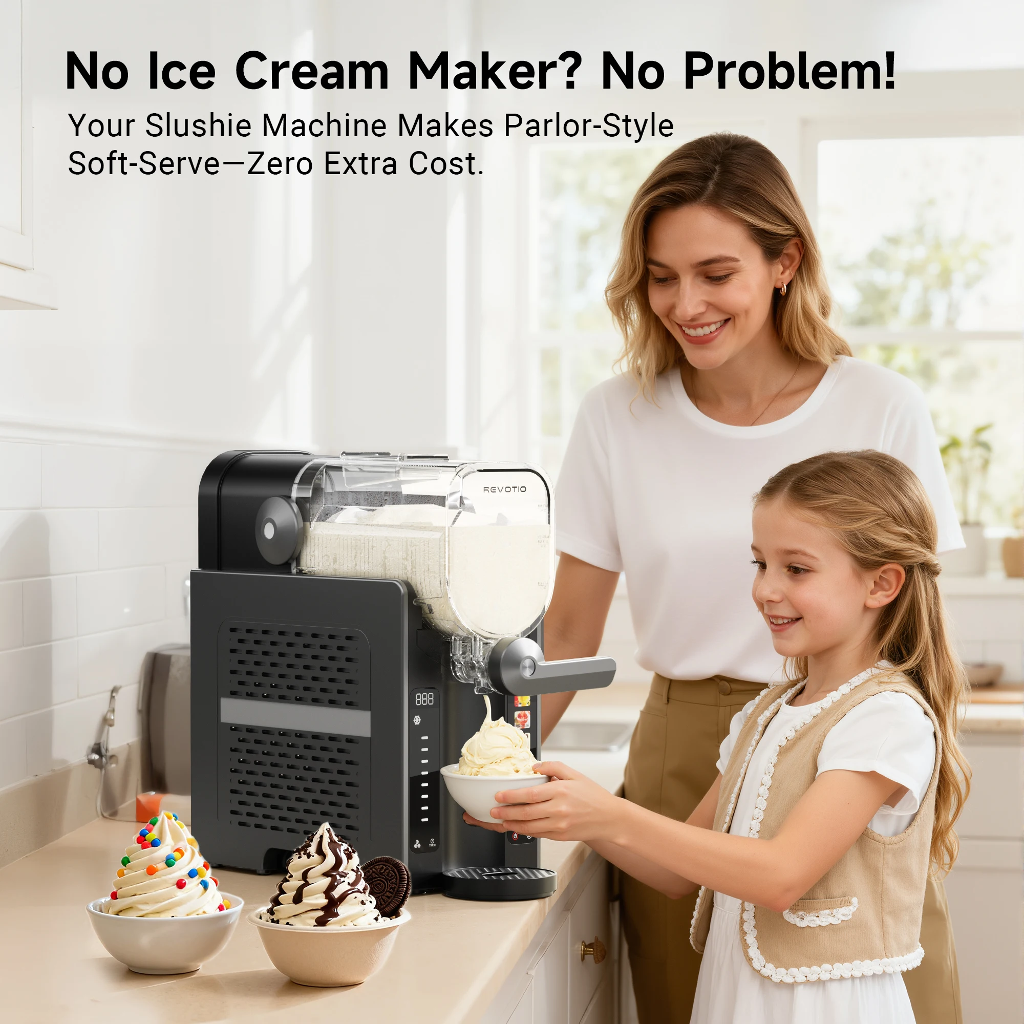 آلة Slushie لا حاجة إلى الثلج آلة Slushy للمنزل مع وظيفة التنظيف الذاتي صانع المشروبات الاحترافي المجمدة Margaritas