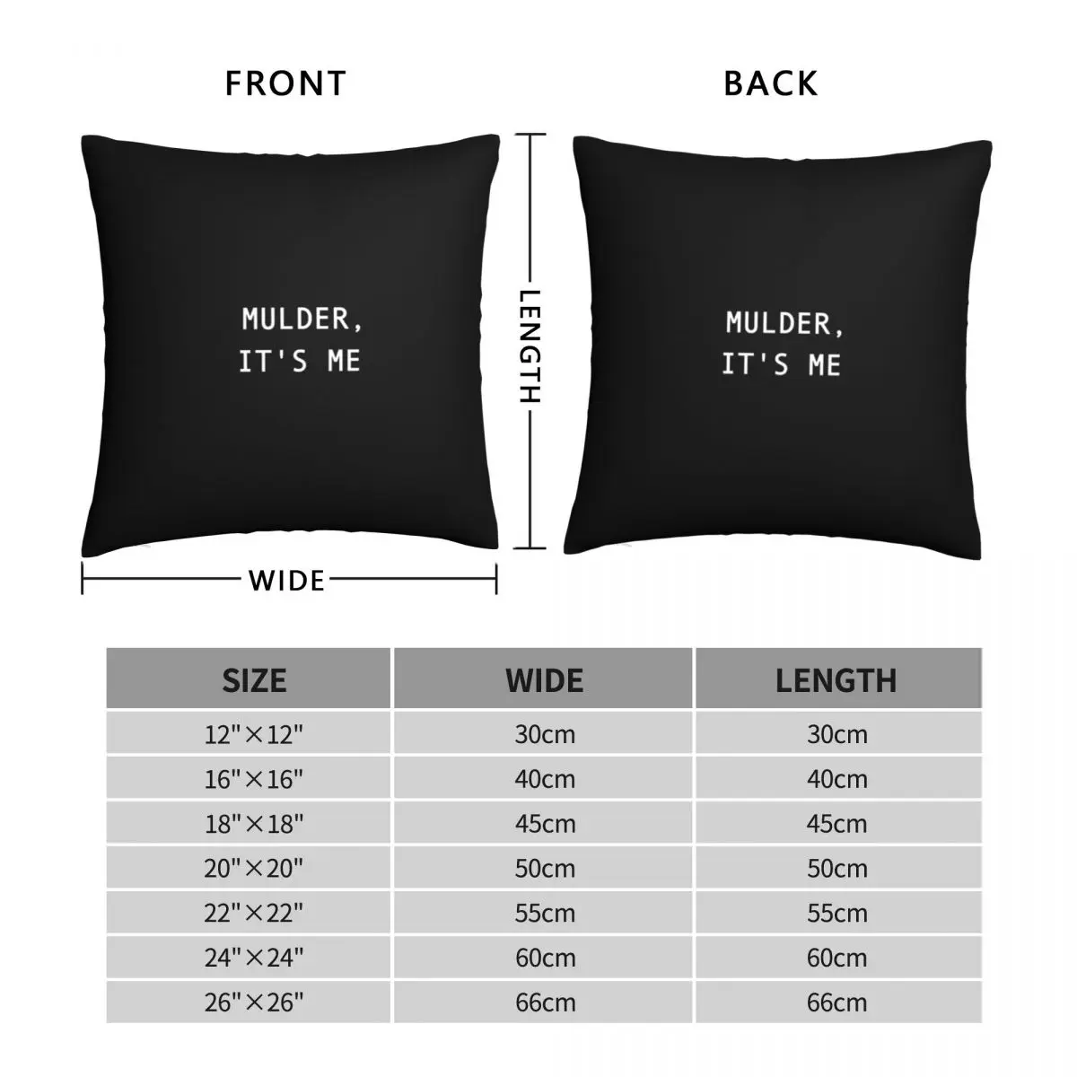 Mulder It's Me Pillowcase Polyester Linen Velvet Creative Zip Decor Bed Cushion Case