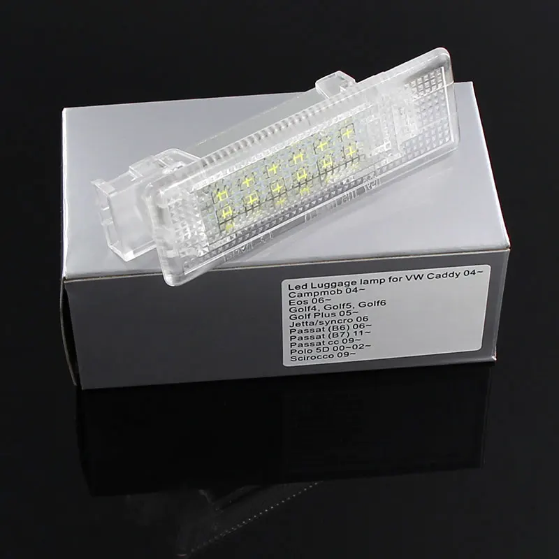 1PC Biały 18 SMD LED Oświetlenie wewnętrzne bagażnika Canbus Dla VW GOLF 5/6/7 MK5 Mk6 MK7 V/VI/VII Jetta Passat Touran