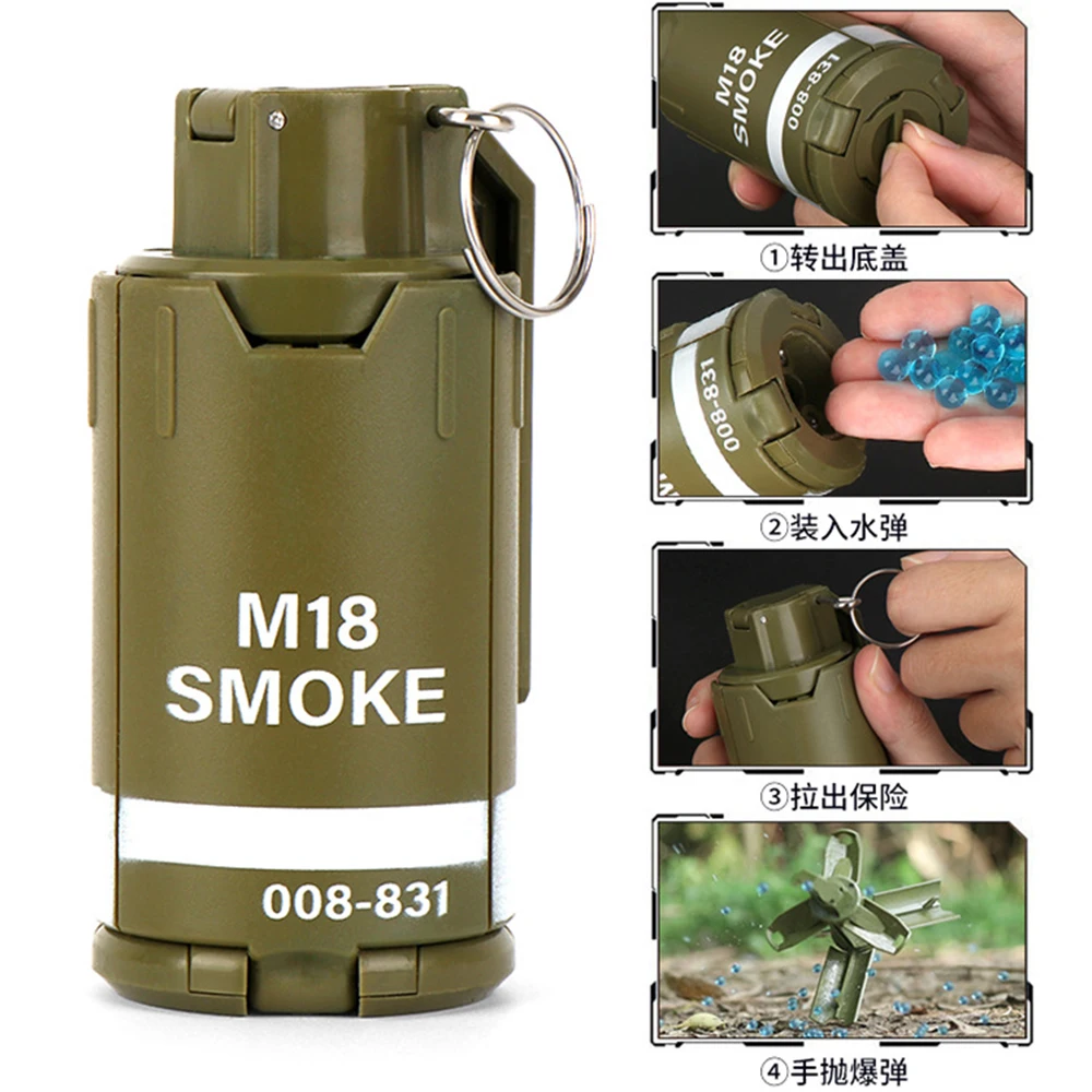 Water gel grenade model toy, military toy for adults, M18 movie prop, water beads, battle game, water balls,