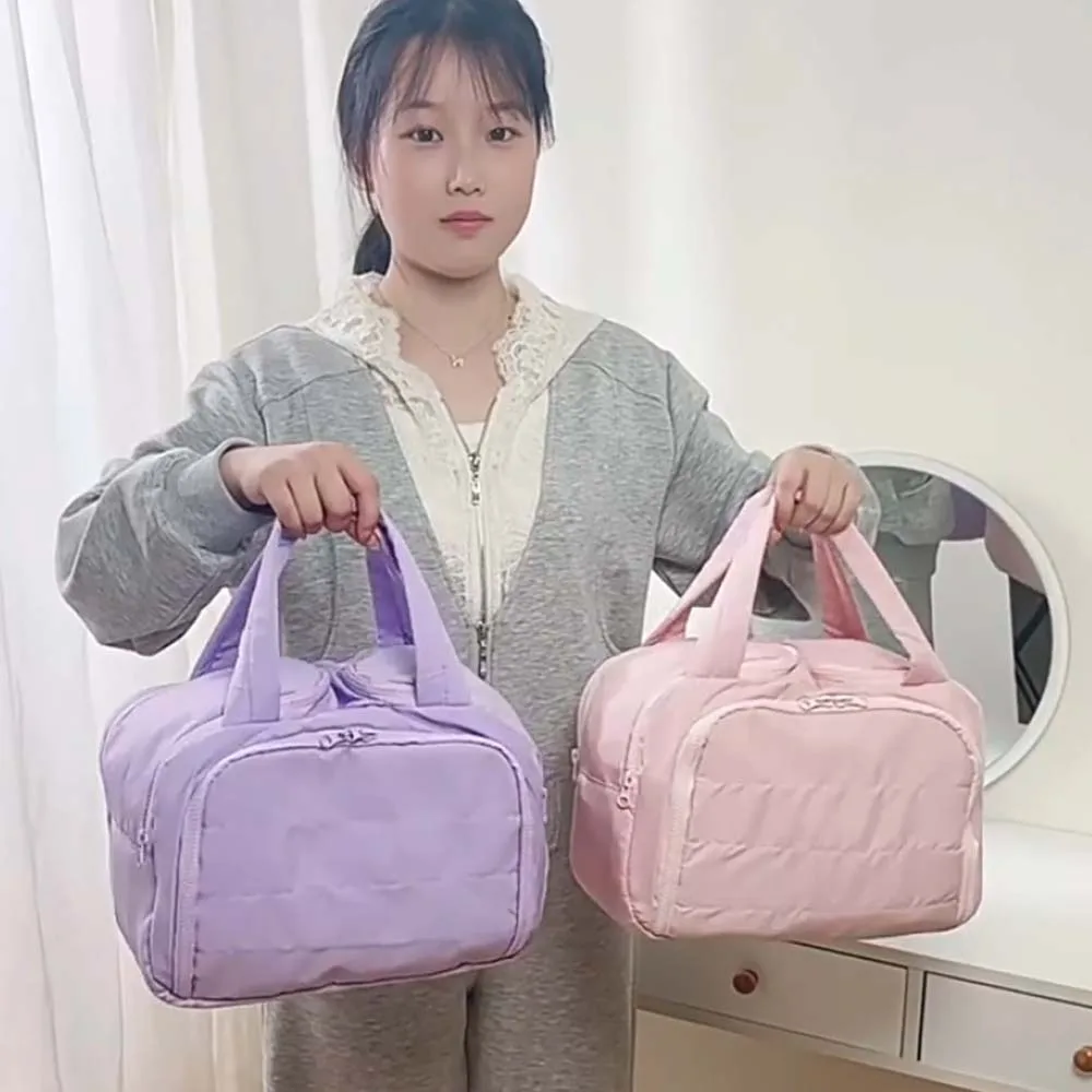 

Kawaii однотонная косметичка из хлопка с защитой от брызг воды портативная сумка для туалетных принадлежностей утолщенные ручные сумки сумка-органайзер для путешествий