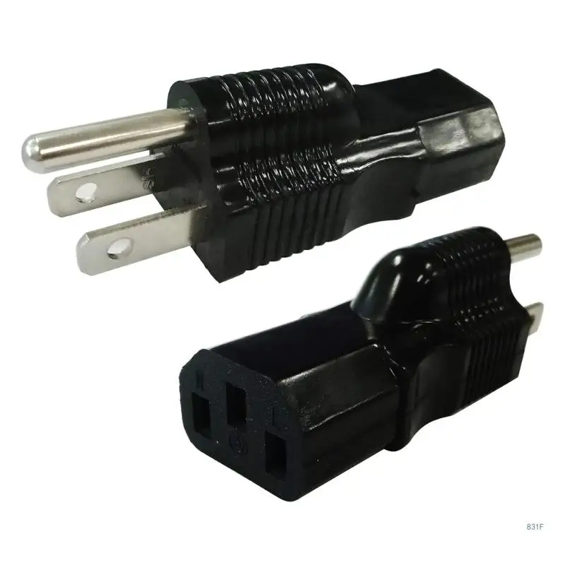 3-poliger USA-C13-auf-5-15P-Stecker, Netzadapter, Standard-Computer-Netzteil