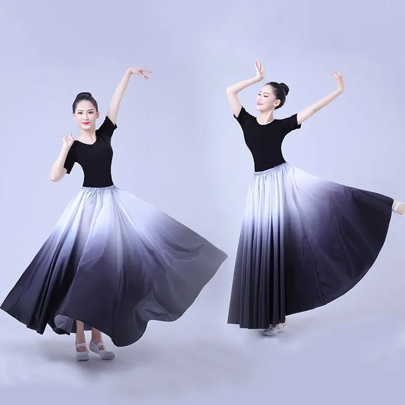 Xinjiang Dance Big Swing Skirt Half length Skirt Ethnic Style Classical Practice Skirt Performance Dress Uyghur and Uyghur Pract