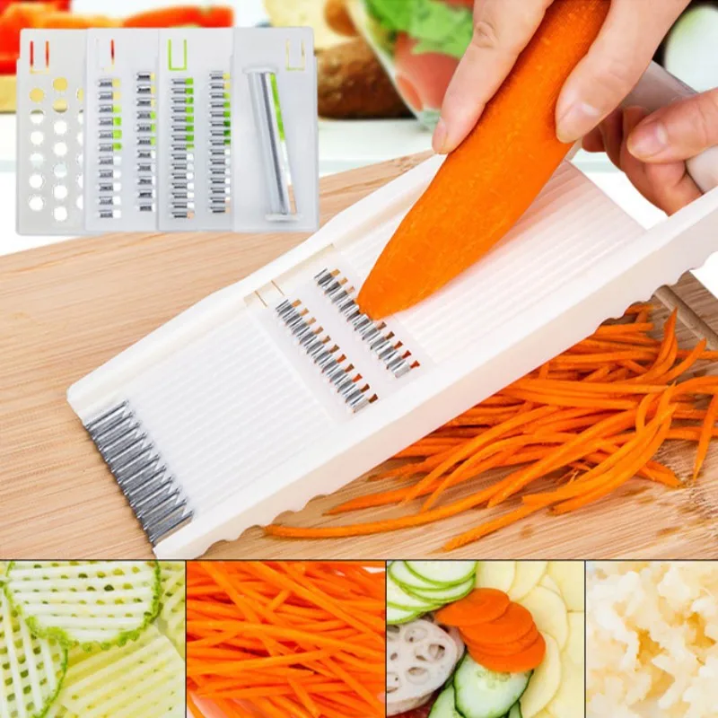 Vegetable Grater Stainless Steel Potato Grid Slicer Corrugated Net Chopper Cutter Wave Chipper Kitchen Shredder Peeler Masher