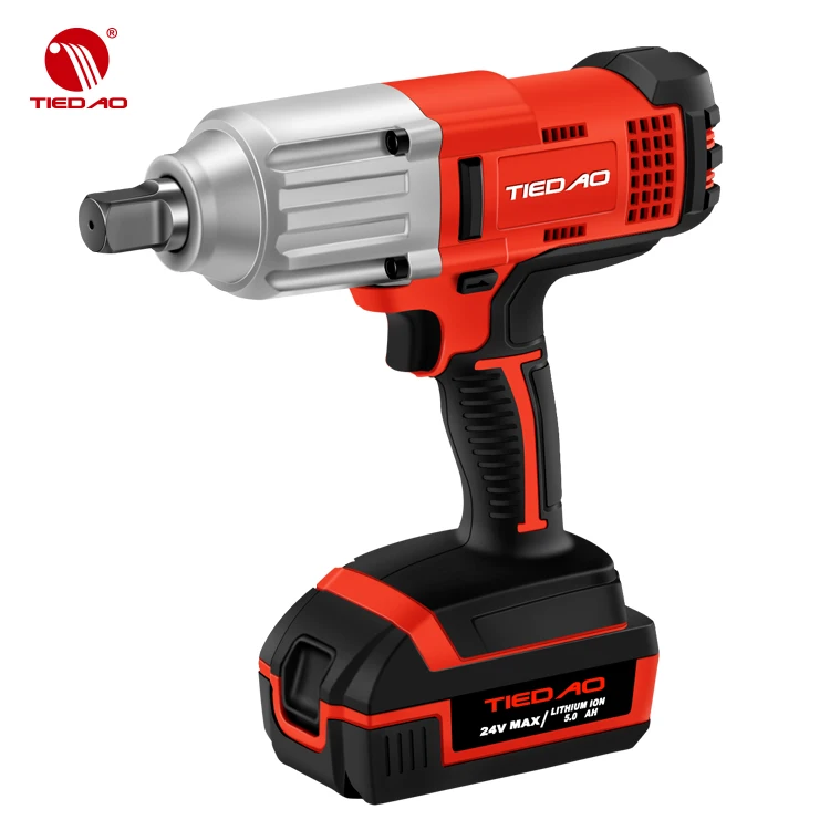 TIEDAO Professional factory price 3/4 Cordless high torque Impact Wrench with 3000Ah 4000Ah 6000Ah lithium battery