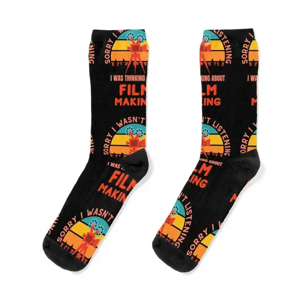 

Filmmaking Funny Film Maker Movie Director Filming Producer Socks basketball hip hop sport gym Women Socks Men's