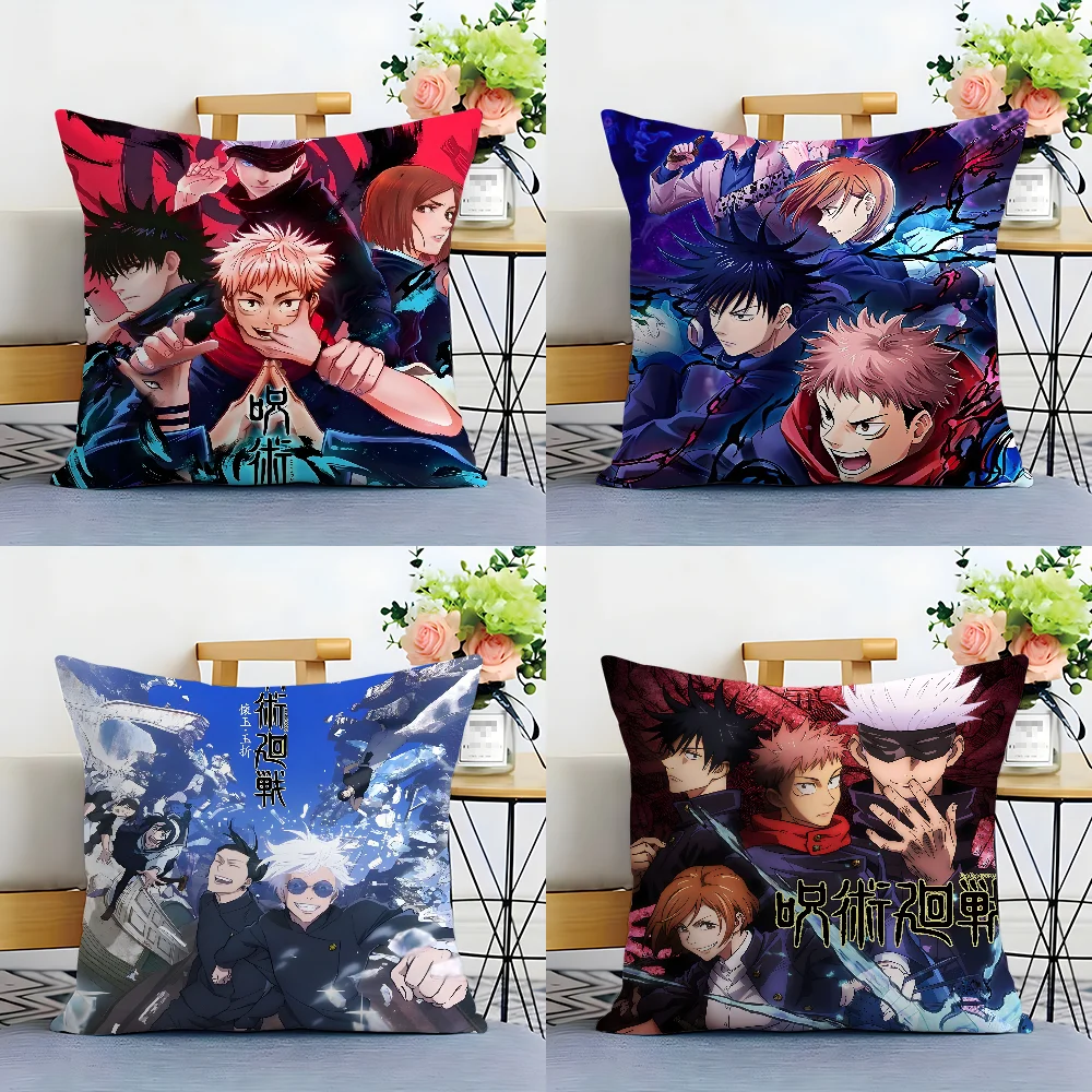 J-Jujutsu K-Kaisen Anime Pillow Case Plush Fabric Soft  Pillowcase Double Sided Print Cushion Cover Household Gifts