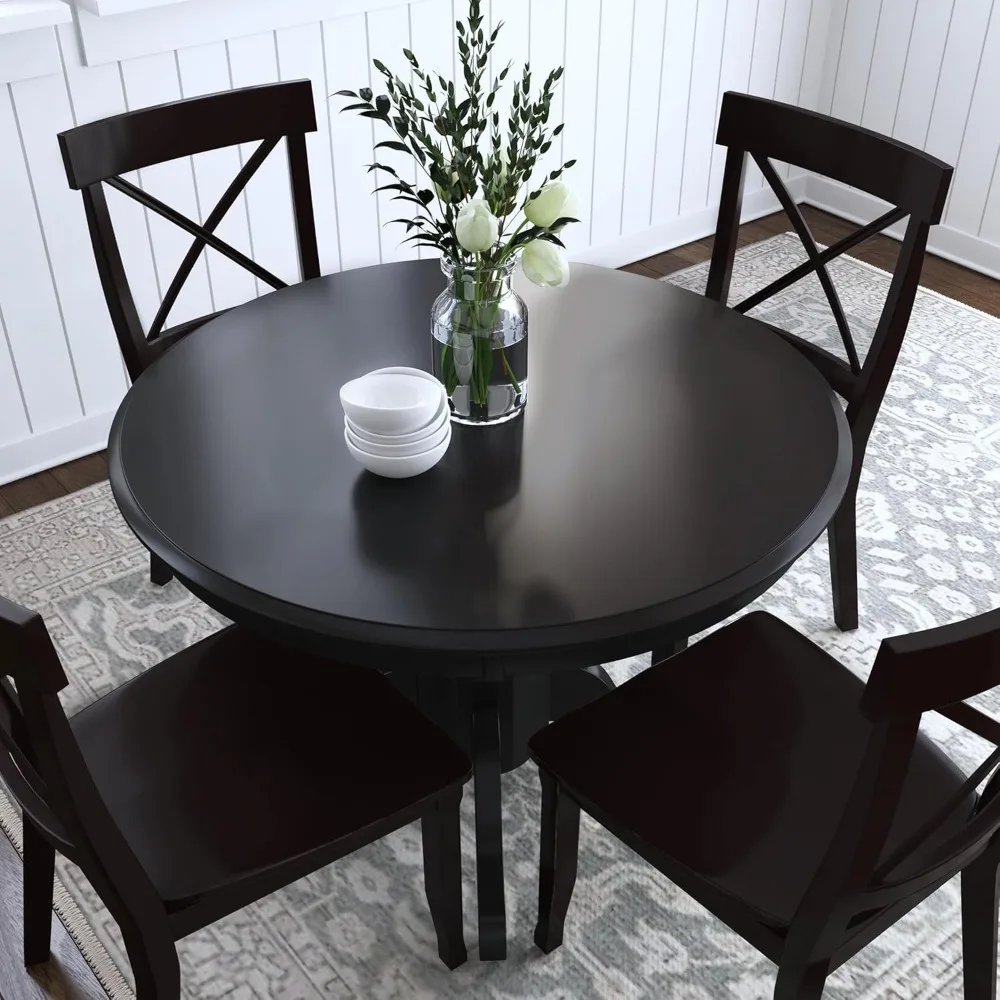 Blair Black Round Dining Table, 42"