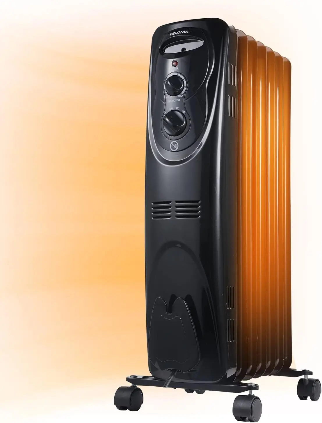 

Oil Filled Radiator Heater for indoor use Large Room Safe 1500W Energy Efficient Quiet Space Heater 3 Heat Settings & 8H Timer