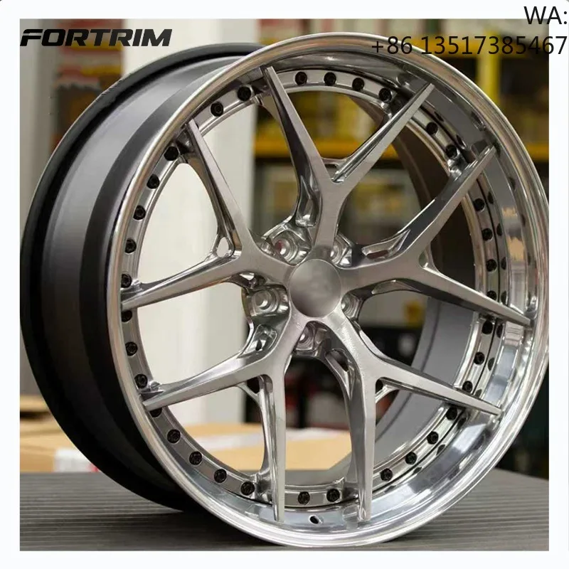 1/2-Piece Forged Concave Deep Dish Wheels 5 Spokes 16 18 19 20 22 Inch 5x112 5x114.3 5x120 Rims for BMW Tesla Model 3