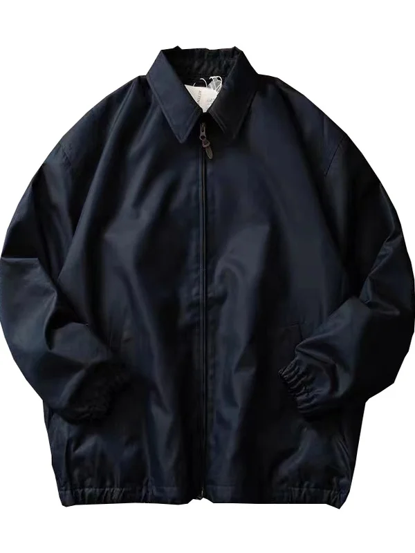

Japanese Red Cord Dstring Casual Jaet with kets ex Thiened Cotton Outerwear for Spring Autumn Winter