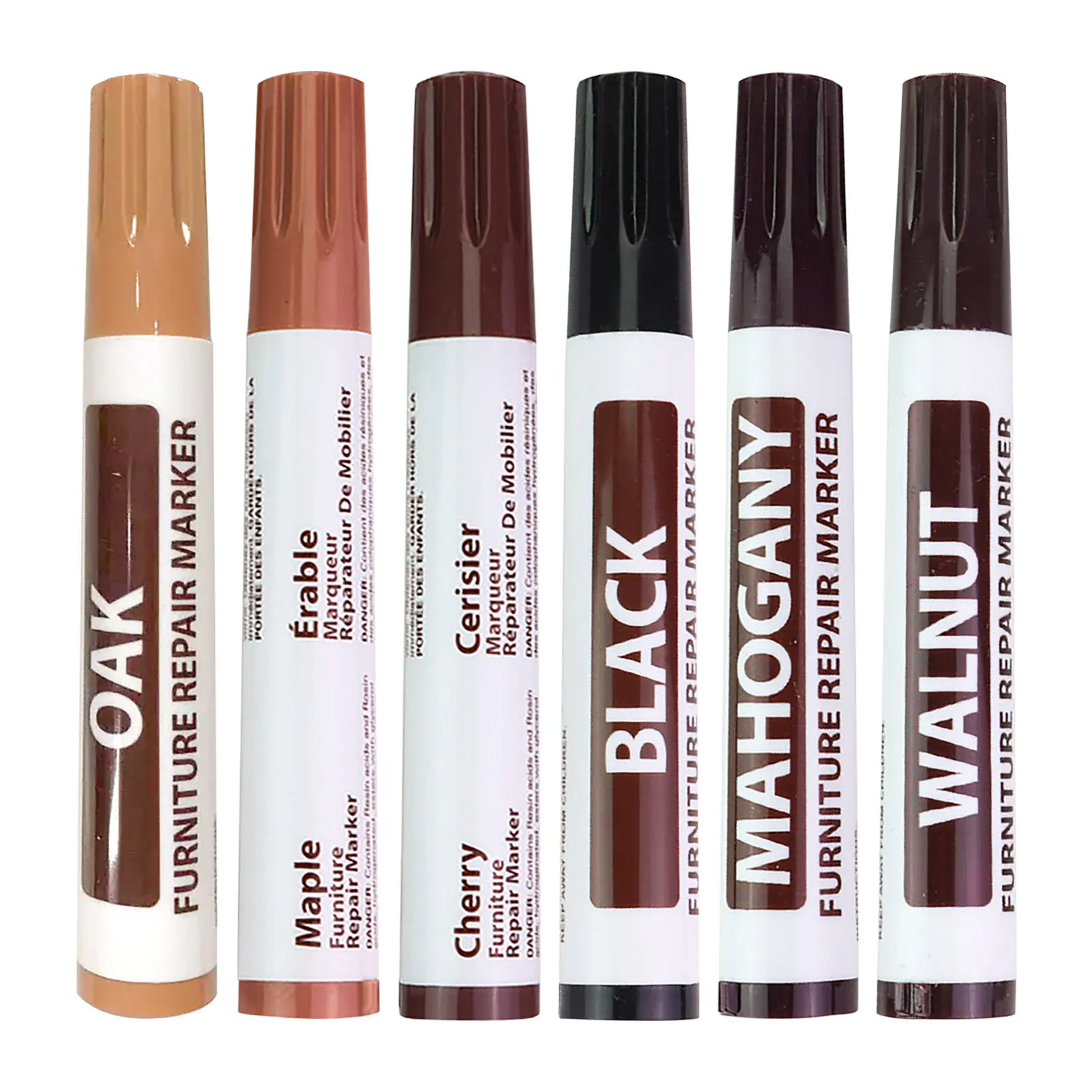

6pcs/bag Furniture Repair Wood Cabinet Floor Touch Up Markers Scratch Filler Remover Pen