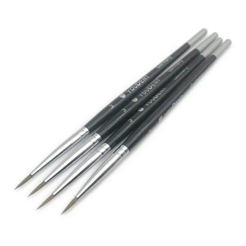 Pluma de cepillo Dental de porcelana de 4 piezas, suministros de laboratorio Dental, Pluma de cepillo Dental, pluma de cepillo de cerámica