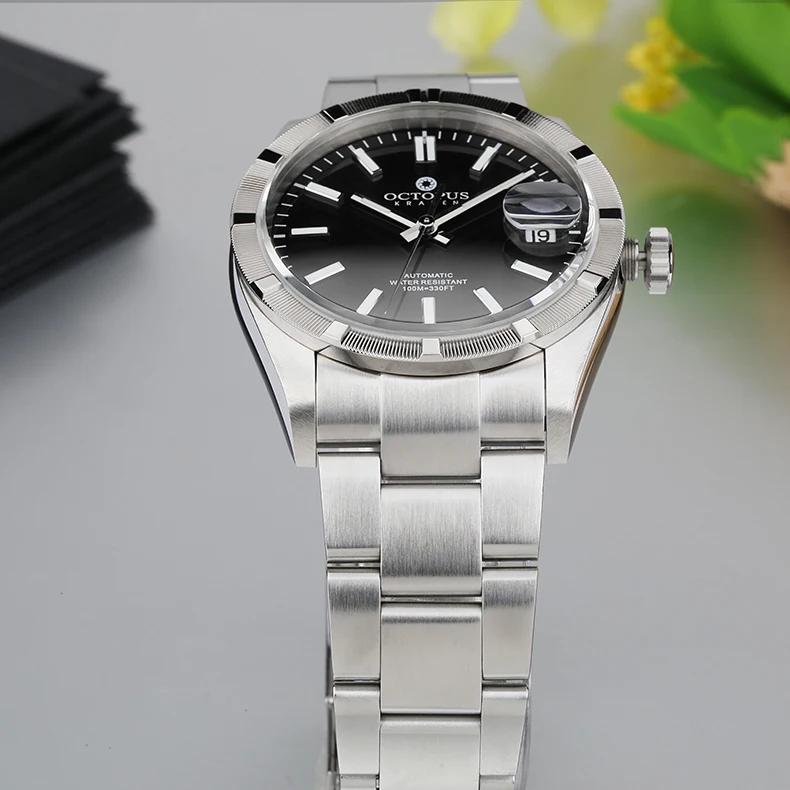 Octopus 36mm Mechanical Watch PT5000 SW200 Automatic 316L Stainless Steel Sapphire Crystal 100m Men Fashion Business Wristwatch