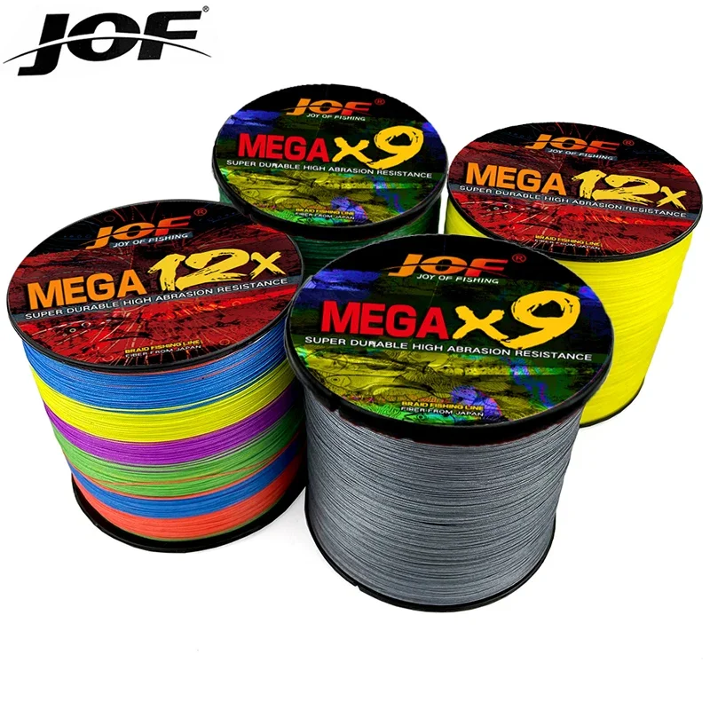 JOF 300m PE Braided 9 /12 Strands Fishing Line Super Strong 20-120LB Big Game Multifilament Leader Wire for Rock Fishing Tackle