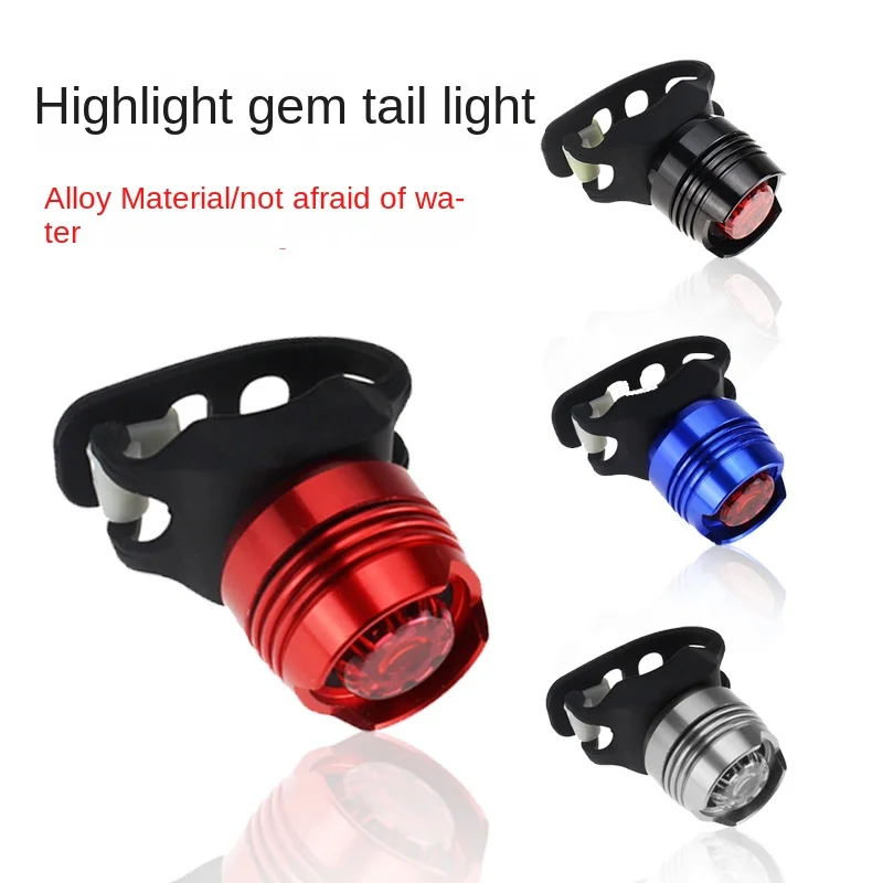 

Bicycle Light Holder LED Aluminum Alloy Tail Bike Rear Bright Ruby Helmet Safety Warning Rechargeable Front Frog Equipment Bag E