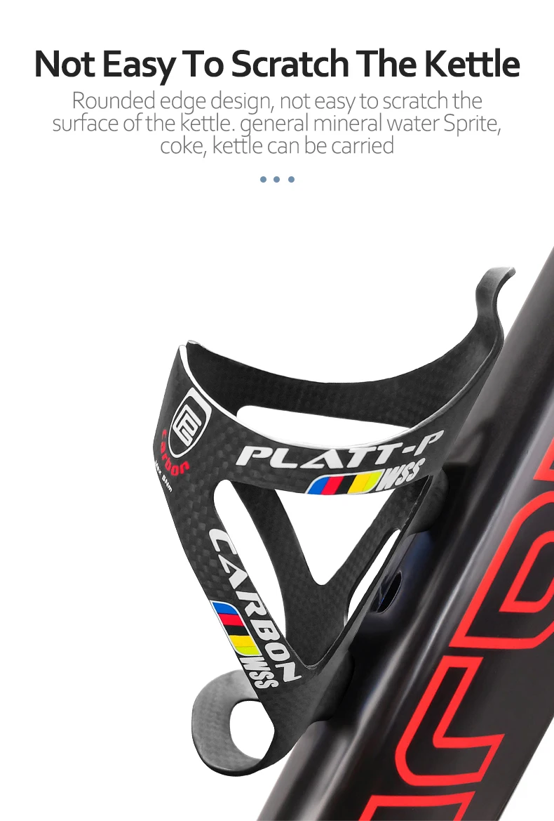 Volle Carbon Faser Fahrrad Ultralig Wasser Flasche Käfig MTB Rennrad Flasche Halter Fahrrad Ausrüstung – Detail 4