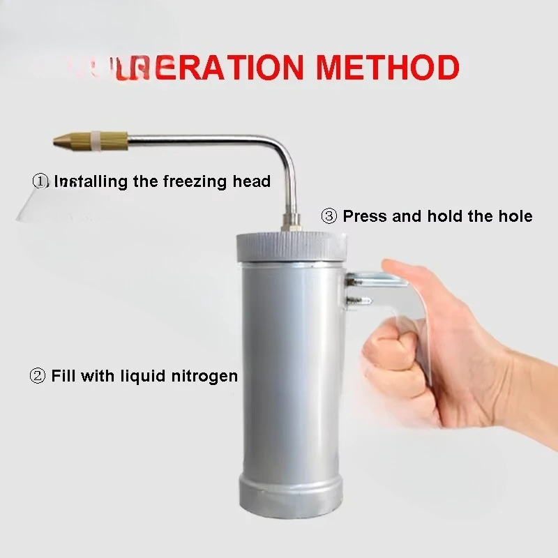 Liquid Nitrogen Cryotherapy Instrument Sprayer 300ml Liquid Nitrogen (LN2) Tank with 9 Freeze Heads, Not Contain Liquid Nitrogen