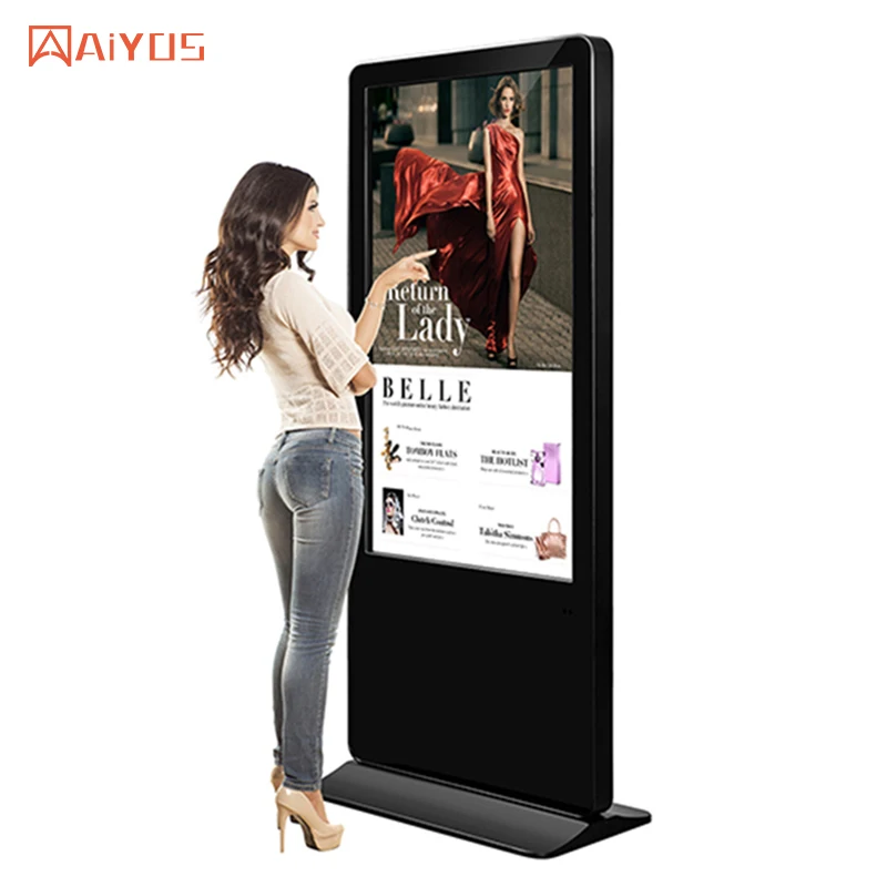 55 Inch Commercial Metal Advertising Display Floor-Standing Digital Signage for Mall Kiosk