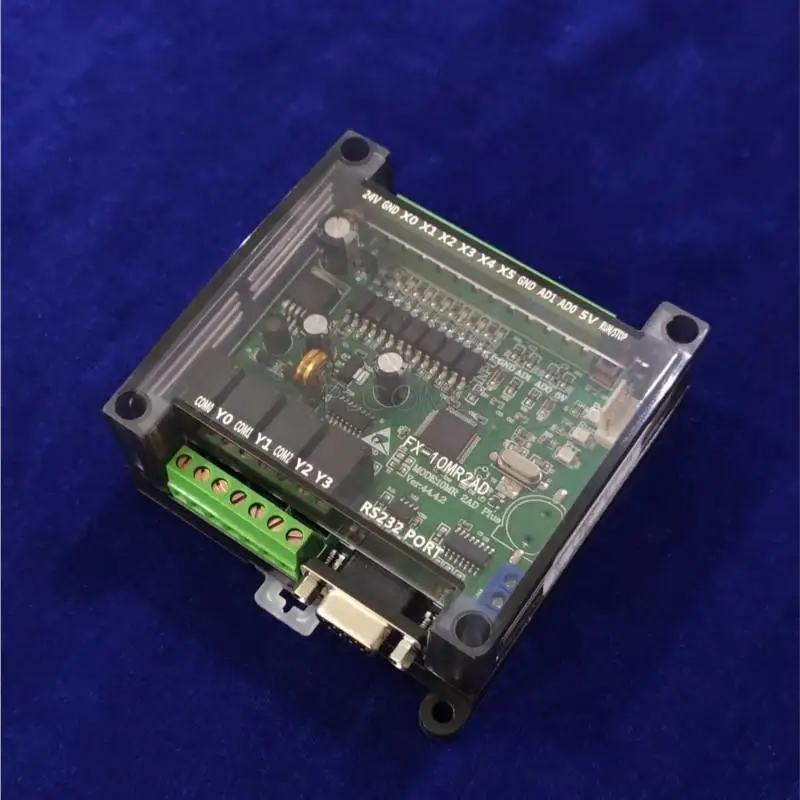 لوحة تحكم PLC لميتسوبيشي ، مودبوس RTU مع حقيبة ، FX1N ، FX2N ، 10MR ، 10MT ، 14MR ، 14MT ، 20MT ، 2AD ، 0-10V ، RS232 ، RS485