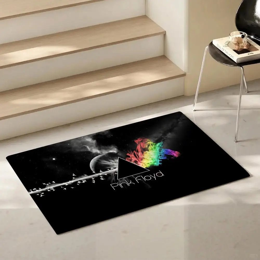 Classic Band Pink Floyd Floor Mat Eco-Friendly Flannel Doormat Non-Slip Odorless Soft Short Plush Indoor Floor Rug
