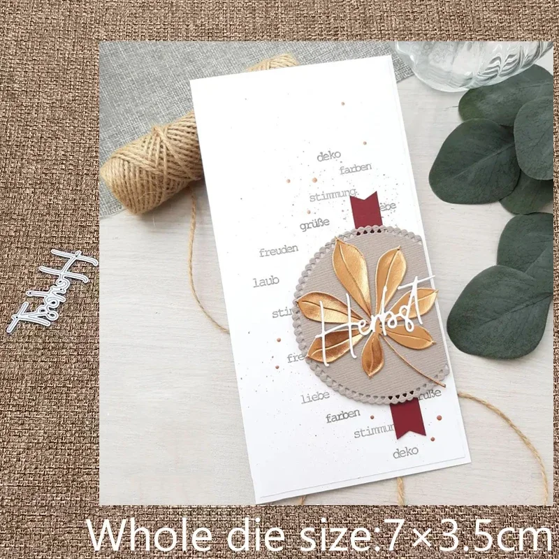 New Design Craft Metal stencil mold Cutting Dies German letters decoration scrapbook die cuts Album Paper Card Craft Embossing