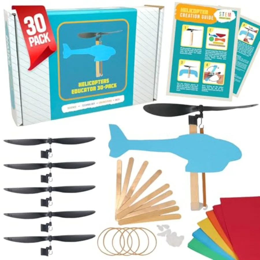 

Набор для сборки вертолетов из резинок 0-Build 0: Полный комплект для STEM-проектов для классов, от 8 лет