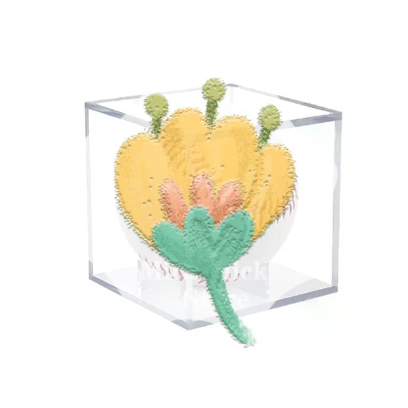 Baseball Display Holder 80mm Clear Acrylic Dustproof Lightweight Protector for Sports Memorabilia Collection