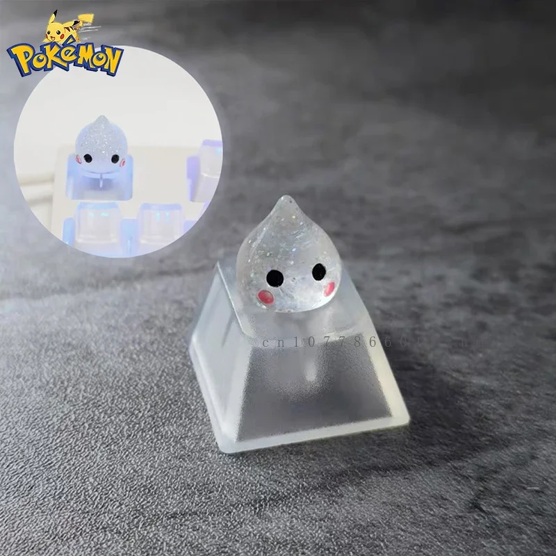 Pokemon Pikachu Anime Copritasti fai da te Carino 3D Trasparente Waterdrop Copritasti Tastiera meccanica Copritasti Cherry MX Asse Regali speciali