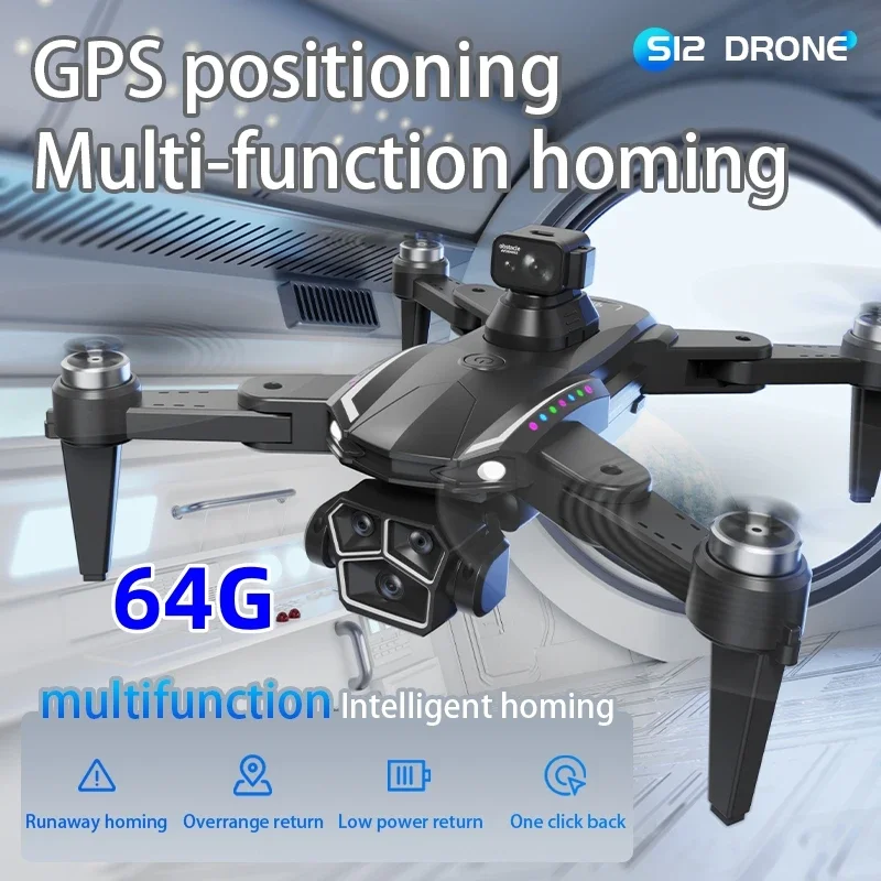طائرة بدون طيار S12 GPS مع كاميرا Gimbal الاحترافية المضادة للاهتزاز بدقة 4K HD طائرة بدون طيار FPV 360 ° تجنب العوائق كوادكوبتر #4