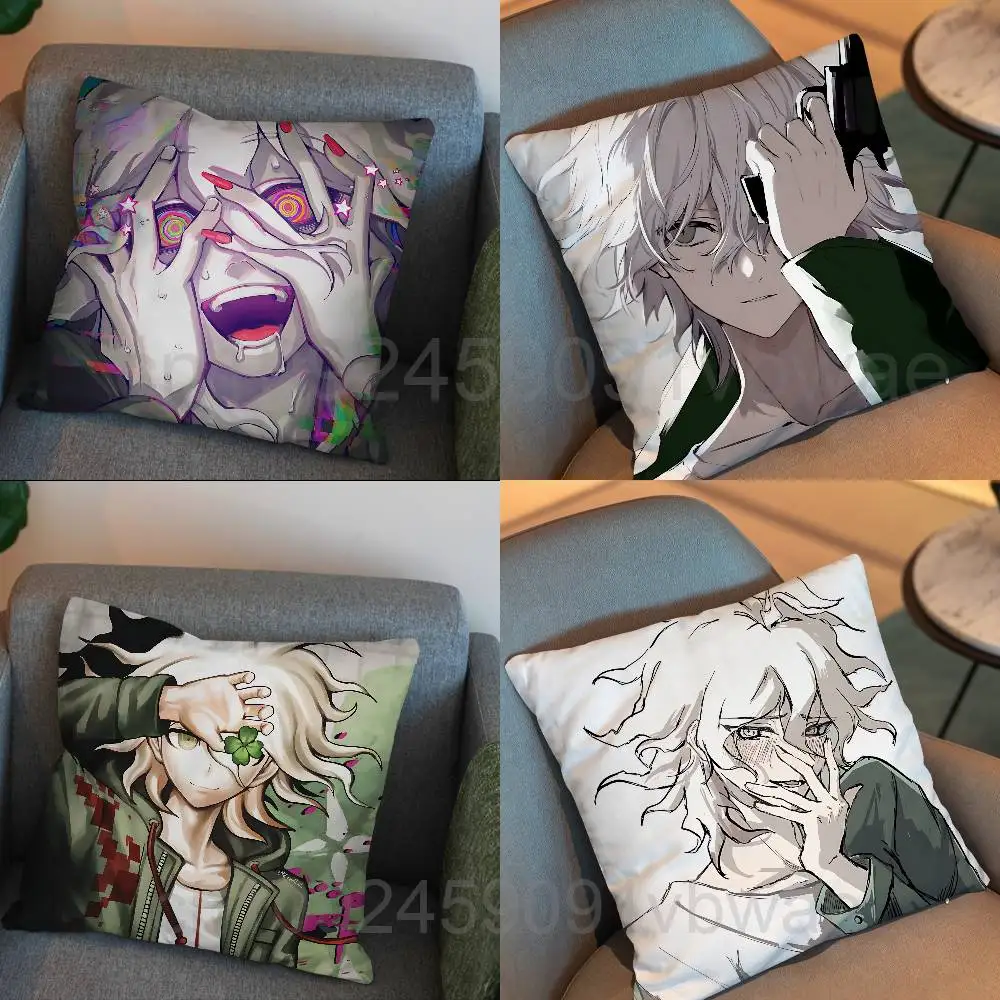 Toptier N-Nagito Komaeda D-Danganronpa Cushion Cover Suitable For Sofa Car Bedroom Office Cushions Decorative Pillow Case
