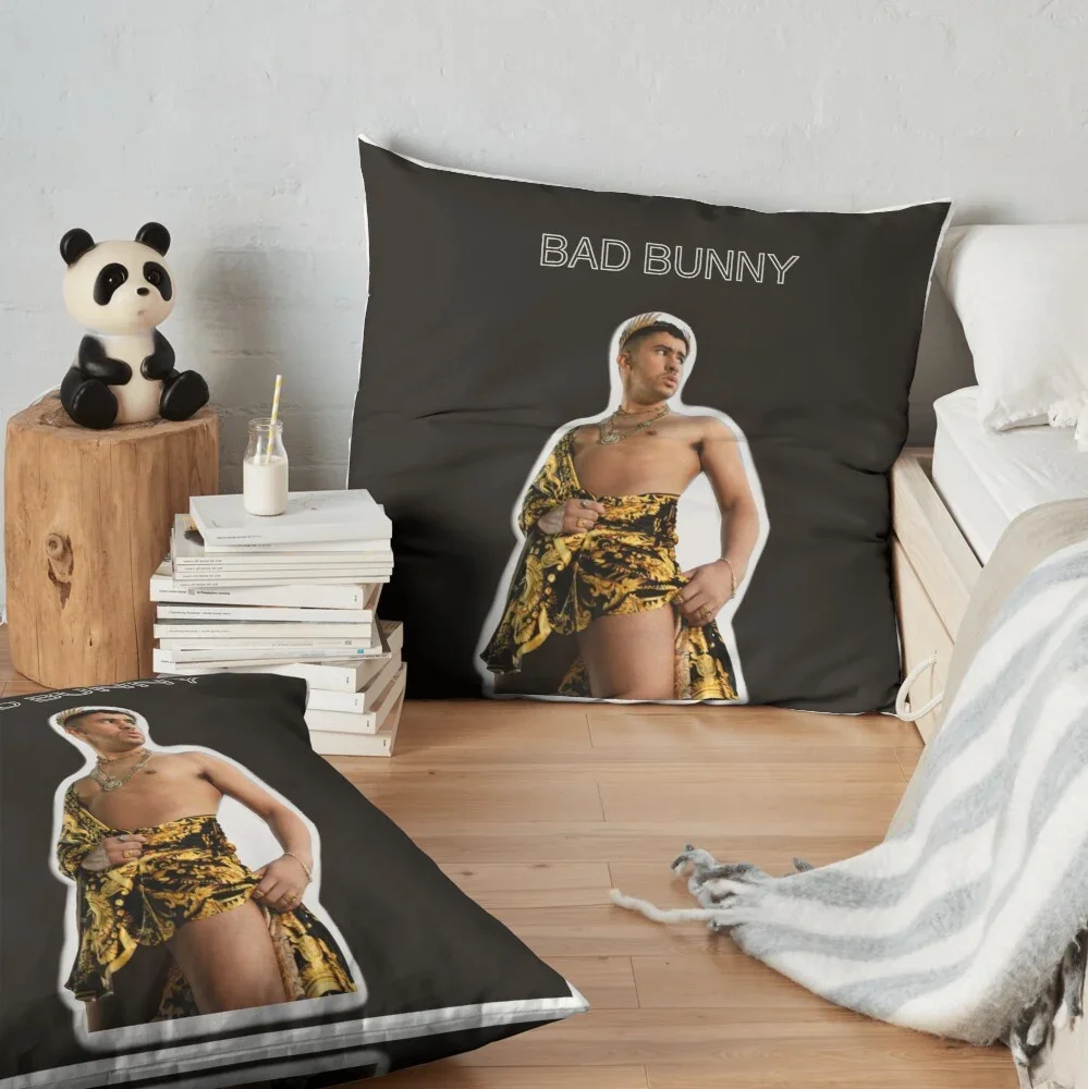 Bad Bunny Pillow Sofa Car Bed Sofa Pillow Case Bedroom Decoration Cushion Cover